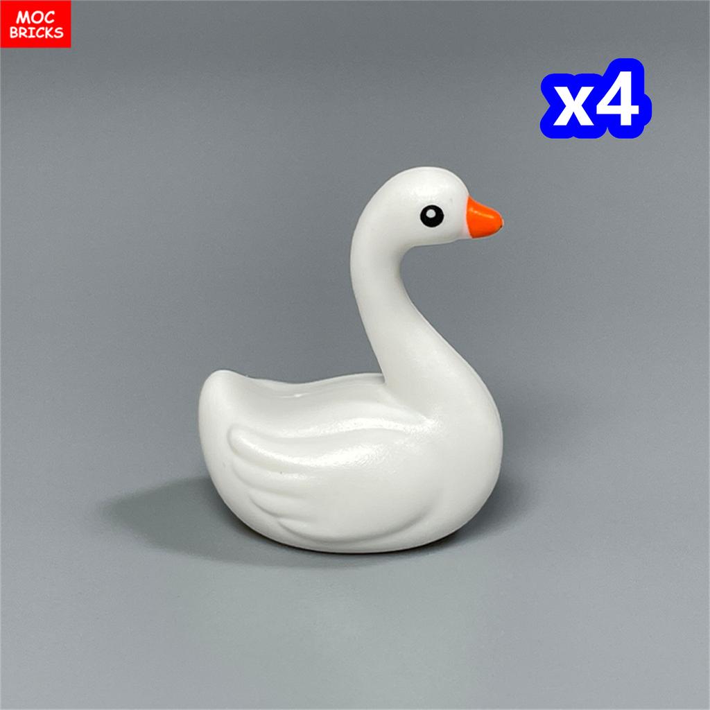 MOC Blocks Animal Duck Swan River Lake Farm Scene View Accessories DO IT YOURSELF Construction Bricks Playthings ideal for Kids Gifts