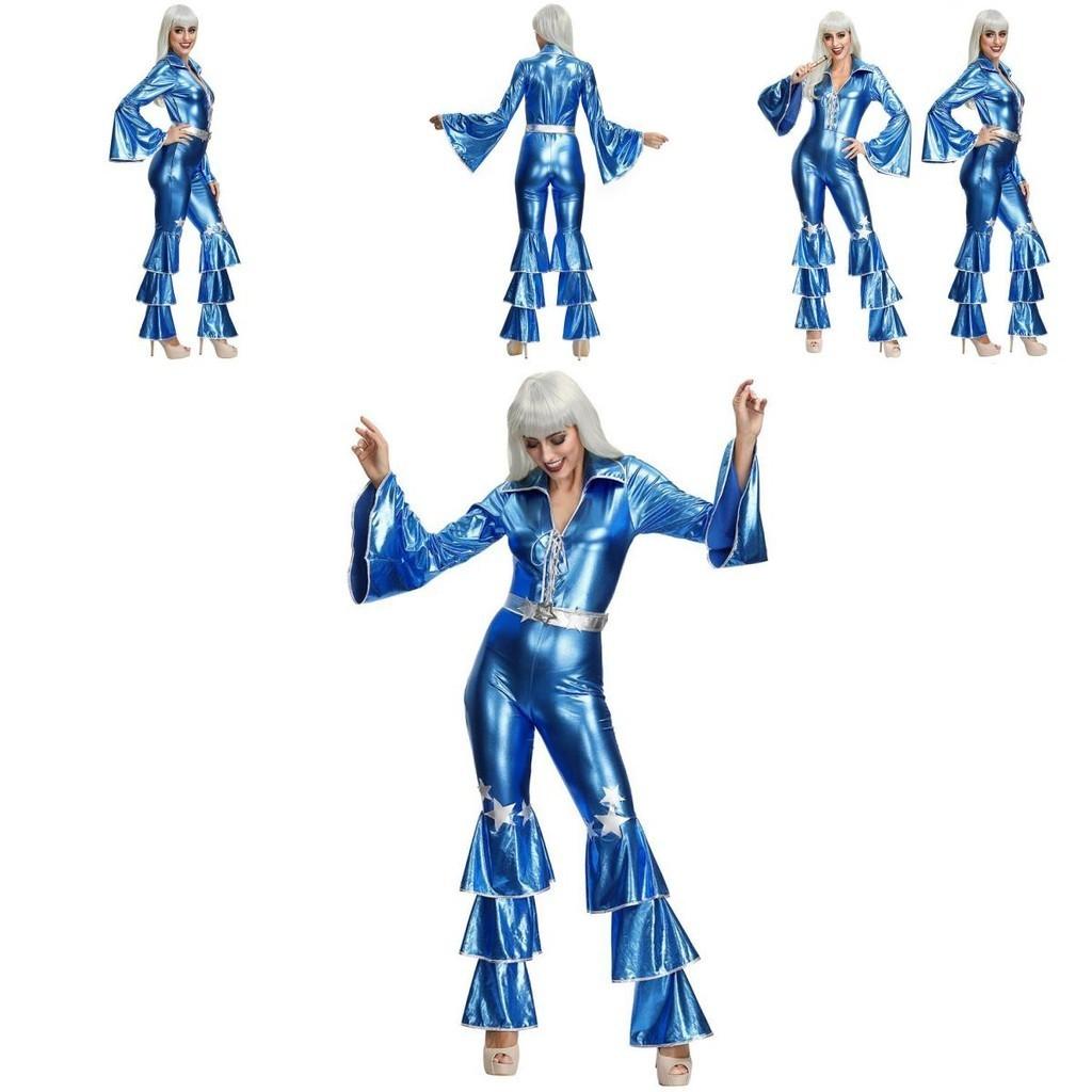 M-xl Vintage 70s Disco Performance Costume For Arab Cosplay Women's Stage Outfit Characters)