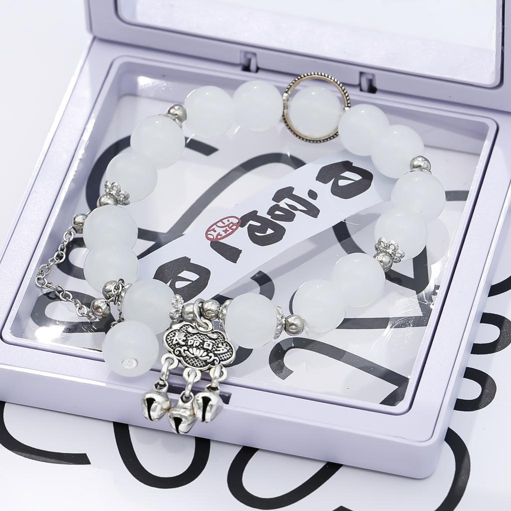 Small fresh color butterfly broken bead bracelet female ins style niche design new gray moonlight star and moon crystal jewelry