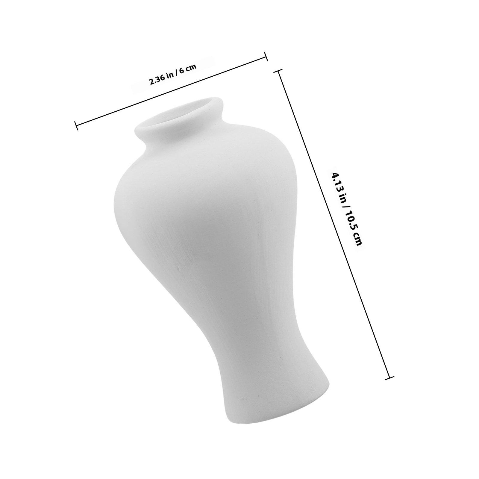 

2Pcs White Ceramic DIY Blank Vase Set for Art Craft Family Bonding Creative Painting Activity Home Decor Gift Aesthetic