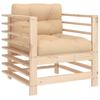 VidaXL Garden Chairs with Cushions Set of 2 Solid Pine Wood 825674