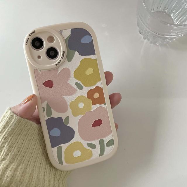

Мягкий силиконовый чехол из кожи Lotus Ins для Iphone 14 Pro Max 12 11 13 Promax, чехол для телефона с милым цветком, рельефный чехол для телефона с мультяшным рисунком For iphone 14promax