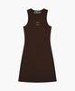 HDEX Essential Ribbed Halter Dress (Brown)