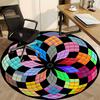 1pc Kaleidoscope Pattern Chair Carpet for Office Non-Slip, Machine Washable Rug for Office, Room - Holiday Decor, Machine Made Yy251016037