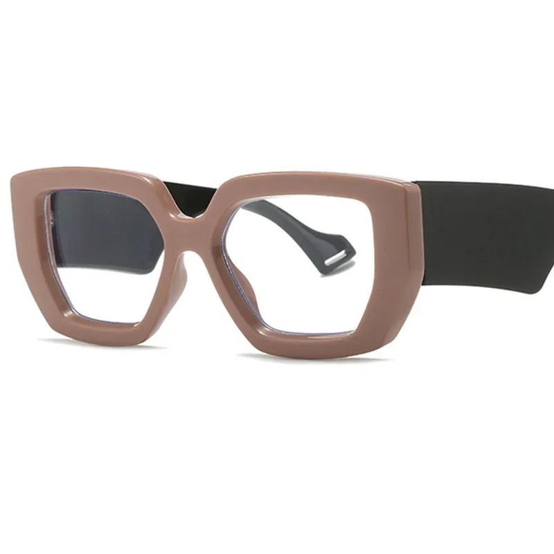 Y2k Cool Handsome Square Glasses Unlimited Anti Blue Light Women's Decorative Clear Computer Glasses