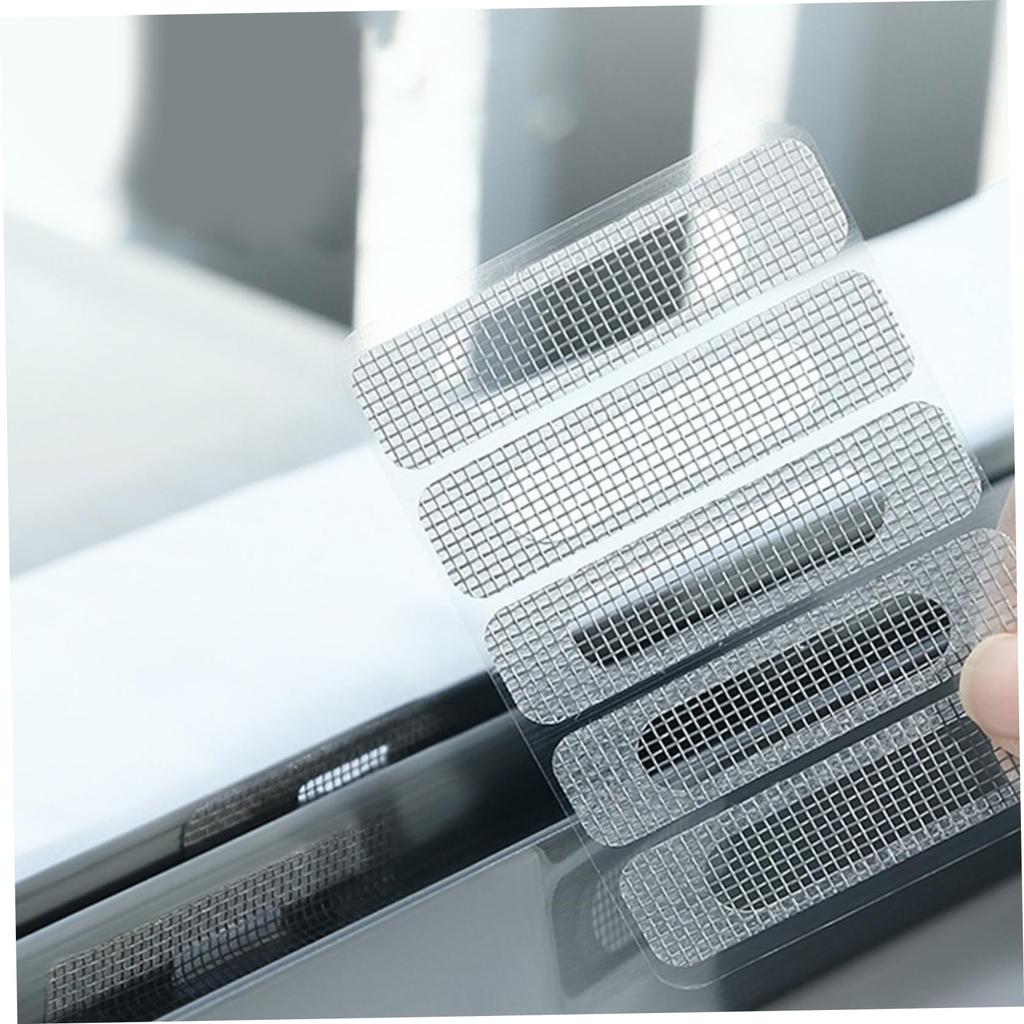 50-Piece Self-Adhesive Fiberglass Window Screen Repair Patches Waterproof Mesh Tape for Door Window RV Screen Holes Silver 6.2 X 9 Cm