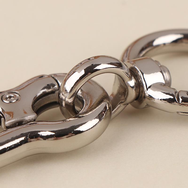 2 st Metall Fjäder Snäpphakar Klämma Bilnycklar Nyckelring Trigger Fjäder Vridbara Spännen För Väskor Nycklar