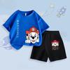 PAW Patrol Summer Boys Short Sleeved T Shirt Sets Cartoon Printed Children's Top Short Two Piece Suit Kids Breathabke Outfits