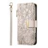 Wallet Case for Samsung Galaxy S25 Edge S25 S24 Ultra S24 FE Lanyard Zipper Dual Card Holder Flip Stand Magnetic Buckle Cover
