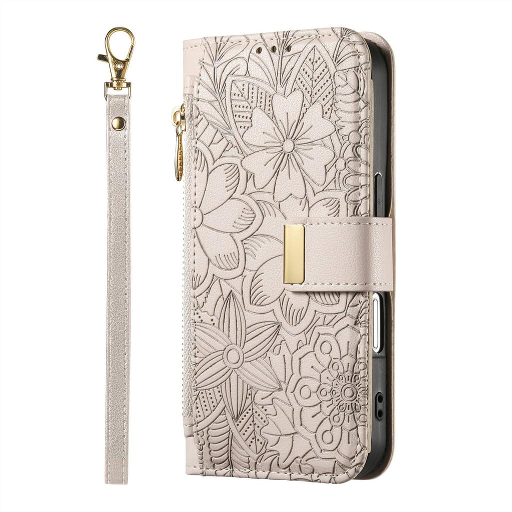 Wallet Case for Samsung Galaxy S25 Edge S25 S24 Ultra S24 FE Lanyard Zipper Dual Card Holder Flip Stand Magnetic Buckle Cover
