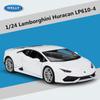 WELLY 1/24 Lamborghini Huracan LP610-4 Alloy Racing Car Model Diecast Metal Sports Car Model Simulation Collection Kids Toy Gift