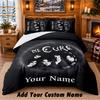 The Cure Pattern Bedding 3Pcs Set Custom Name, Bed Sheet And Pillowcases For Home Bedroom
