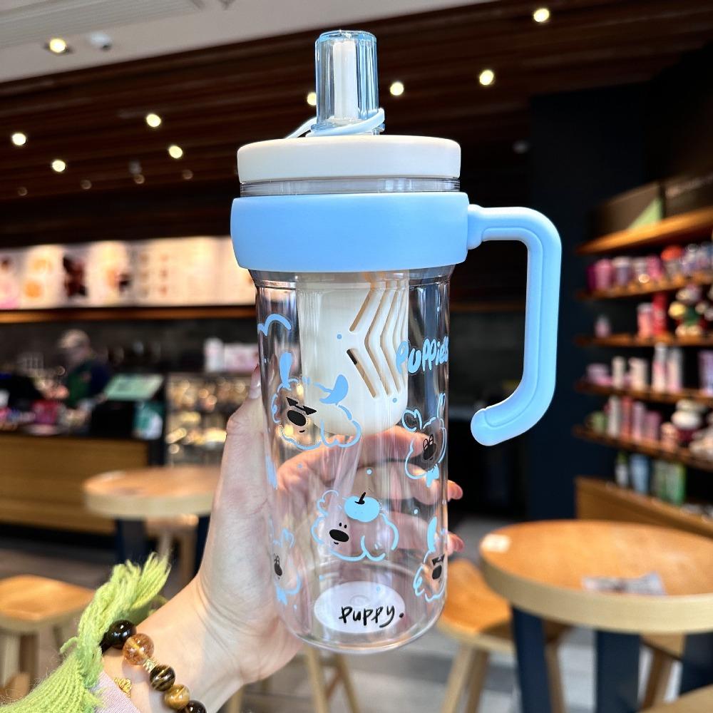 800ml Straw Cups Plastic Drinking Bottle New Sports Water Bottle