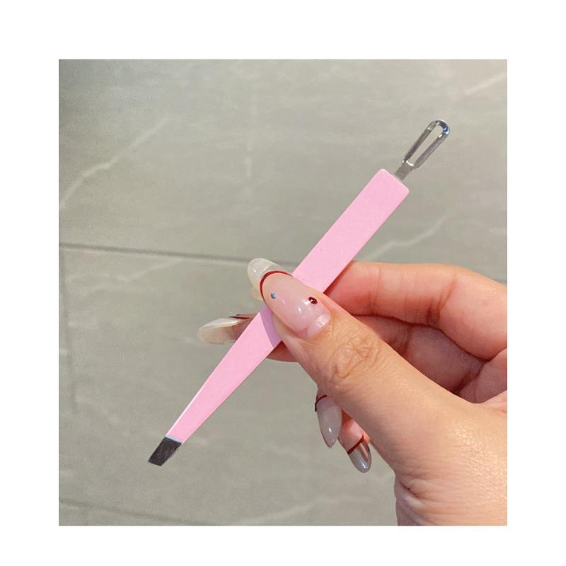 Multifunctional Double Head False Eyelash Tweezers Eyebrow Clip Acne Pimple Tweezer Makeup Tool