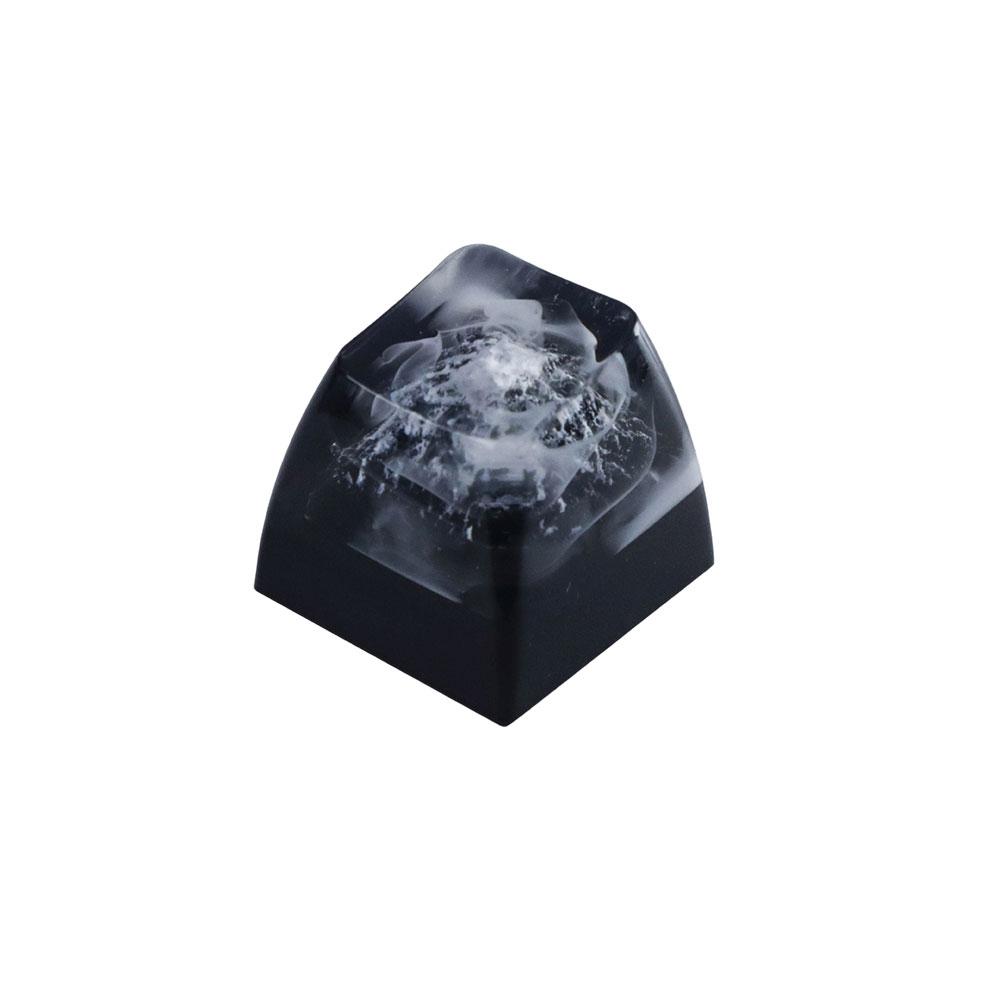 Natural Scenery DIY Resin Keycaps Handmade Fuji Snow Mountain Transparent Cross Shaft Keycap For Mechanical Keyboard