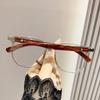 Large Frame Wooden Grain Leg Glasses TR Anti Blue Light Eyewear Unisex Classic Square Computer Eyeglasses