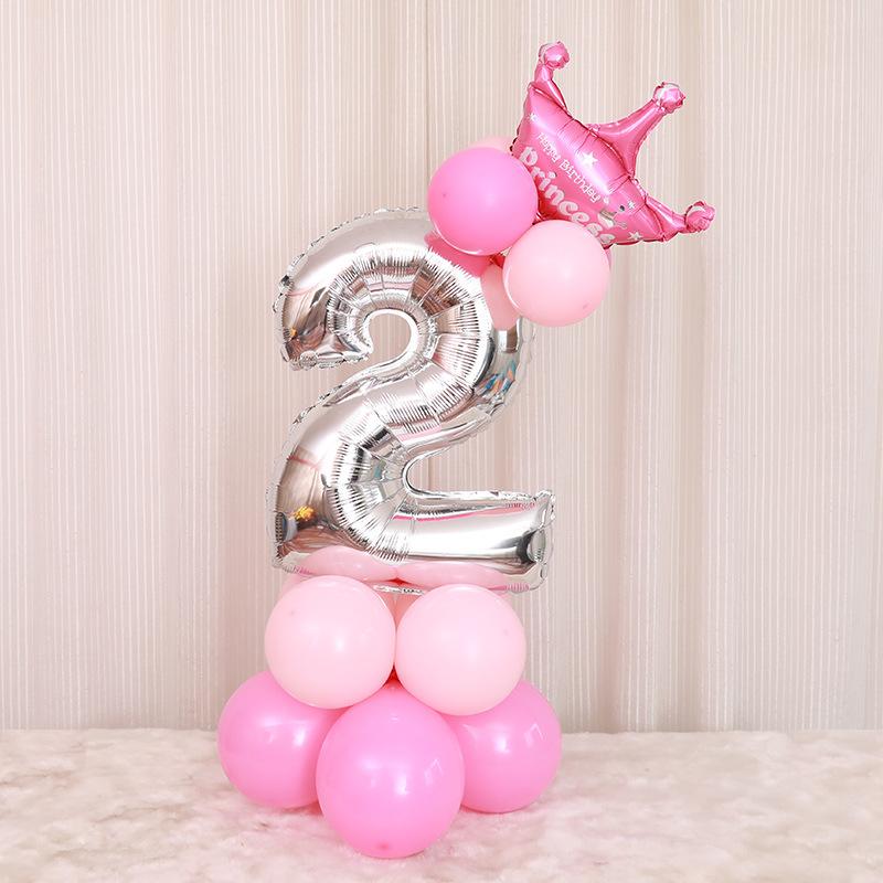 2pcs Birthday Party Aluminum Balloon