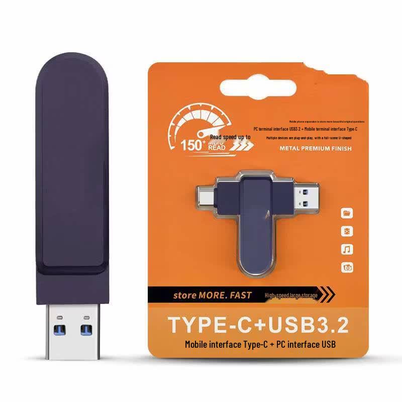 OLOEY Dual-Head Type-C & USB Metal High-Speed Flash Drive 32GB