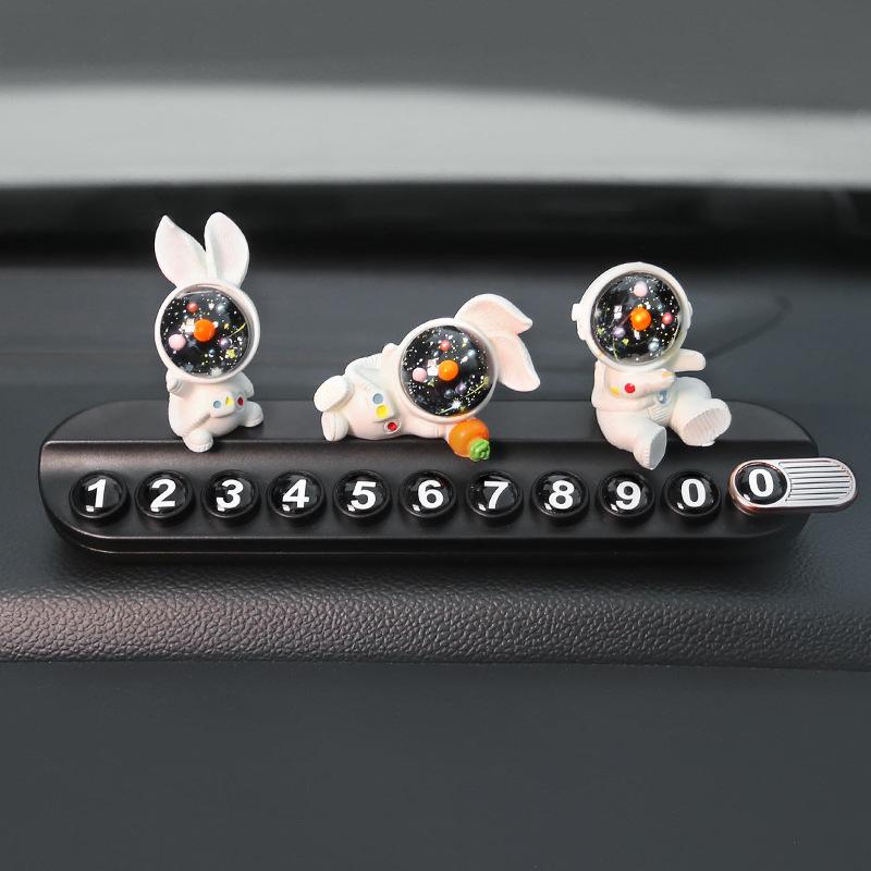 Placa Creativa de Conejo para Teléfono de Coche para Estacionamiento Temporal