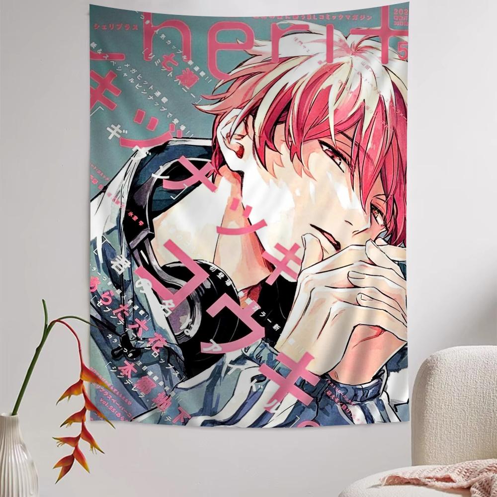 Given Anime Tapestry Tarot Hippie Wall Hanging Dormitory Wall Art Sheet for Bedroom Living Room Home Decor Design