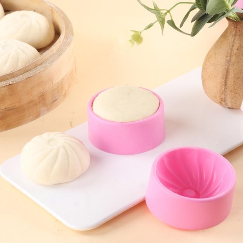 4 Pezzi Timbro per Panini del Festival di Metà Autunno - Stampo Tradizionale Cinese per Panini Pressa per Ravioli Produttore di Dim Sum Stampo in Plastica Fatto in Casa per Xiaolongbao