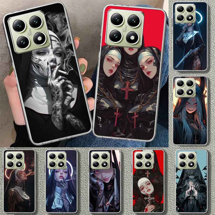 Dark Demon Nun Phone Case Cover for Xiaomi Redmi Note 15 14 13 12 11 Pro Plus 14S 12S 11S 11T 11E 10S 10 Customized Fundas Redmi