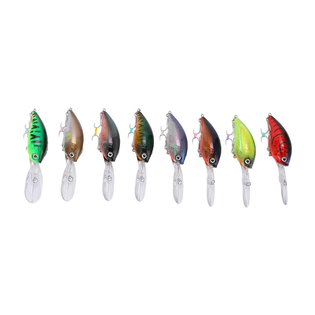 8Pcs Fishing Hard Crankbait 22g Wobble Multi Jointed Artificial Lures for Deep Fishing Saltwater