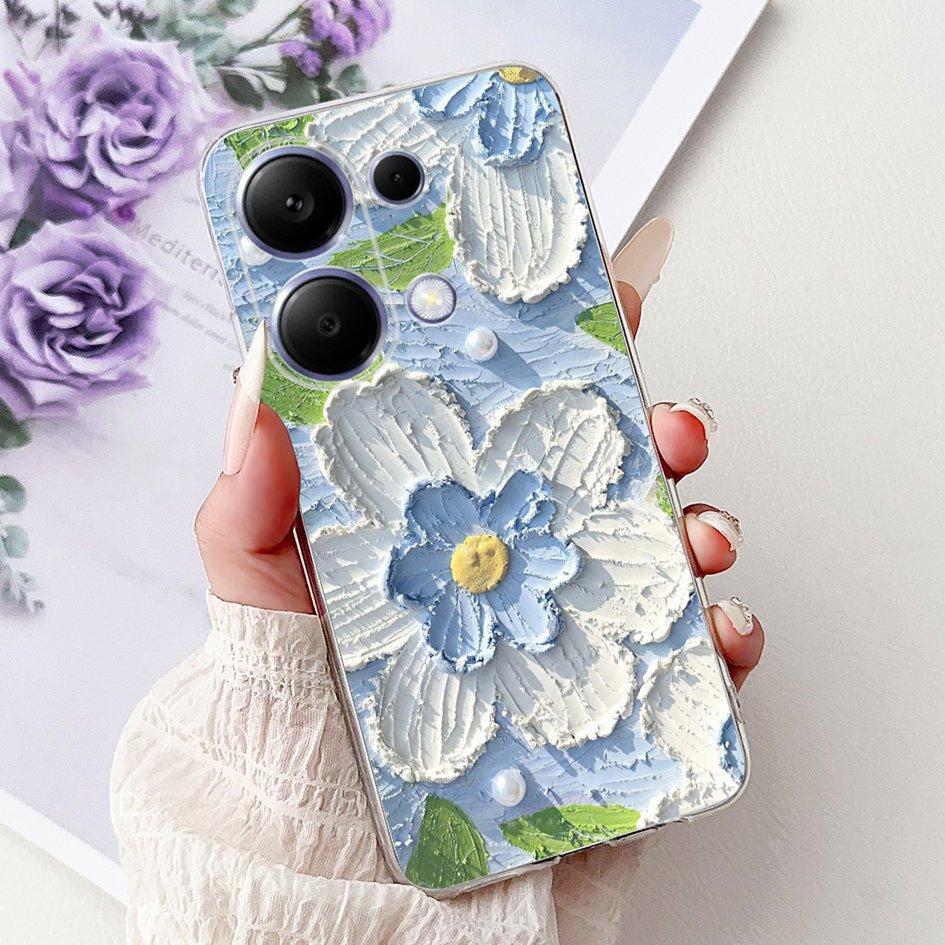 Pro pouzdro Xiaomi Redmi Note 13 Kryt Note 13 Pro Populární malovaný květinový měkký silikonový kryt na telefon Pro Redmi Note13 Pro 4G 5G Funda