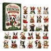 Acrylic Collectible Toys 2026 Dog Christmas Advent Calendar, 24-Day Ornament Set with Mini Puppy New Year Celebration Gift Figures, 2D