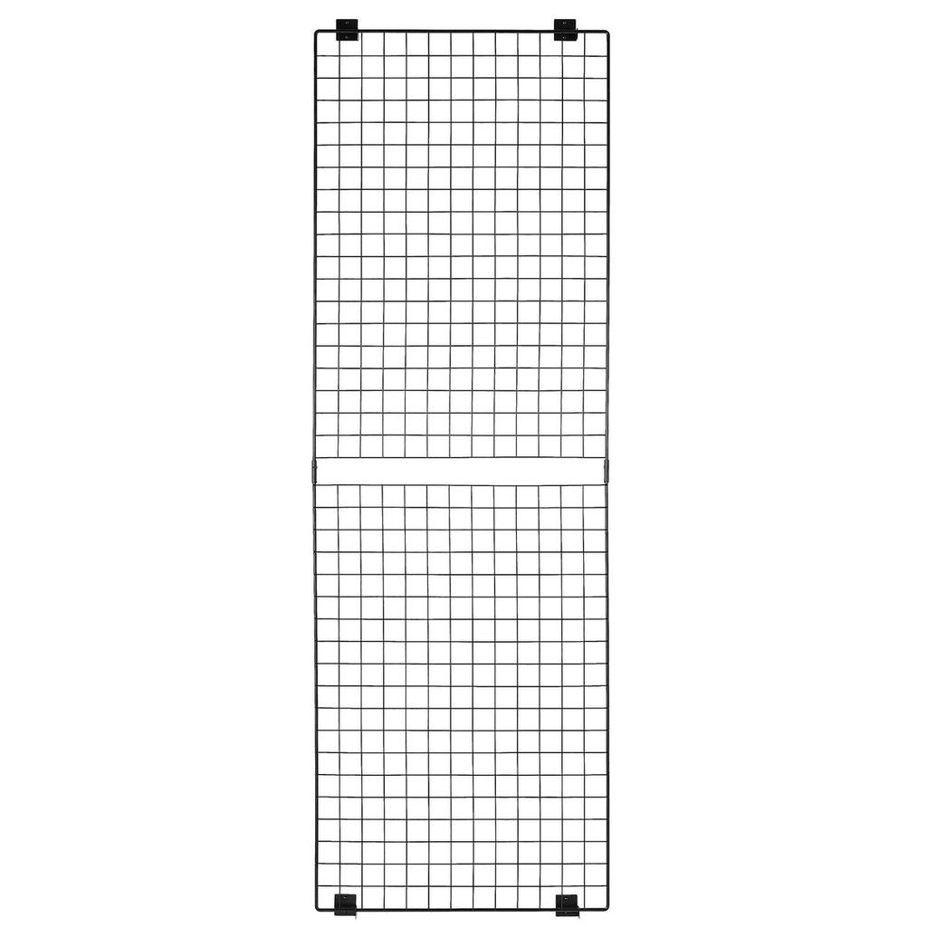 3 Packungen Gitterwandpaneele, 610 x 1828 mm Drahtgitterpaneele Displayständer, Wandmontiertes Kunst-Display-Regal, Schwarzes Kohlenstoffstahl-Wand-Gridwall für
