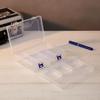 1Pcs Partitions Adjustable Handicraft Parts Classification Box Multi‑Lattice Transparent Storage Box Convenient To Use