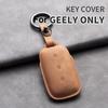 Leather Car Remote Key Case Cover for Geely Galaxy L7 2026 L6 MAX 1.5T Plus AIR PRO Protector Auto Key Fob Shell Keychain