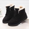 Warm Winter Suede Boots Lace Up Ankle Plush Boots Waterproof Snow Boots Women Shoes