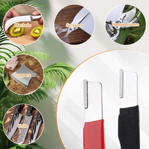GOLD DEER 2-Piece Garden Tool Blade Sharpener, Garden Shears Sharpener, Scissors Sharpener, Garden Tool Sharpener, Pruning Shears Sharpener, Blade Sha