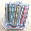 Idea Sekikawa Aluminum Cool Straws, Short, Set of 2, Blue, with Cleaning Brush, Made In Japan