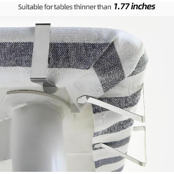 42Pcs Tablecloth Clips, Stainless Steel Table Cloth Cover Clamps, Picnic Table Cloth Holder Clips for Outdoor Tablecloths Picnic Restaurant Weddings