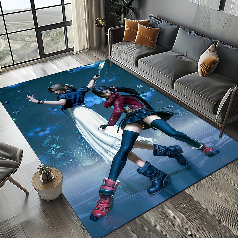 27 Style New Sephiroth Final Fantasy Games Cloud Tifa Aerith Carpet Rug for Living Room Bedroom Home Sofa,Kid Non-slip Floor Mat