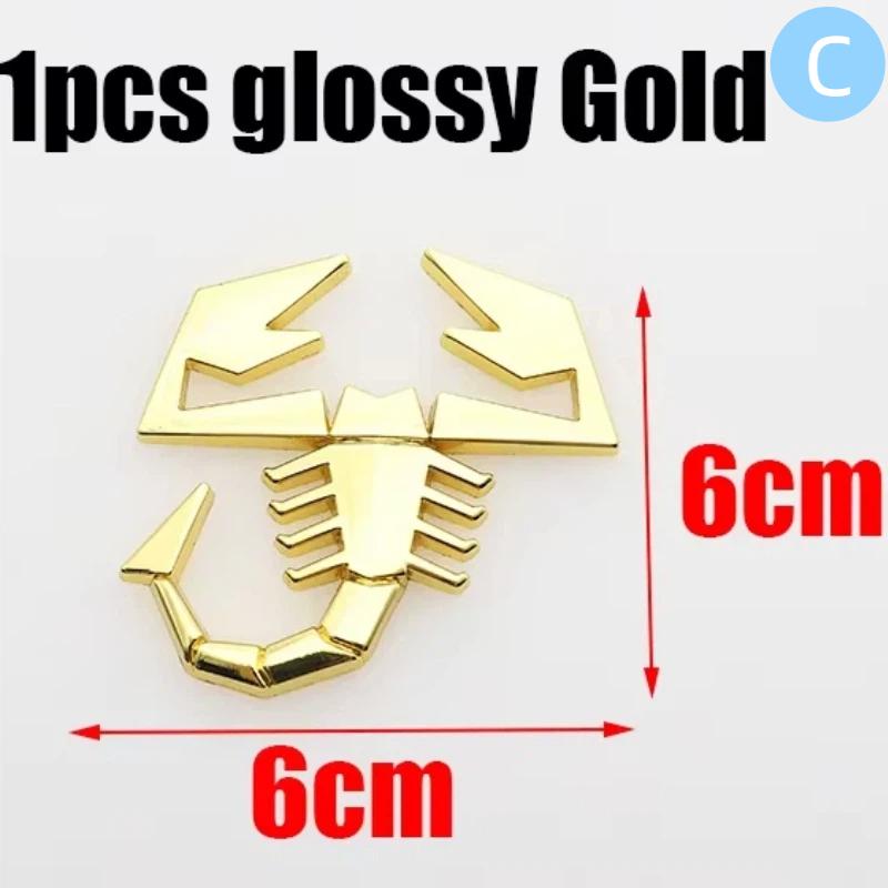 3D Abarth scorpion metal Car Fender side logo Rear Bumper tail door trunk car rear Emblem sticker styling Accessories