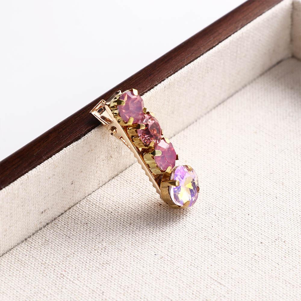 Gem Crystal Duckbill Clip Small Barrettes Korean Style Headwear Rhinestone Hairpin Beads Hair Clip Female Hair Accessories
