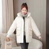 Loose Eiderdown Cotton-padded Jacket Women's Winter Coat Long Thick Cotton-padded Jacket New Hooded Cotton-padded Clothes Thick Bread.
