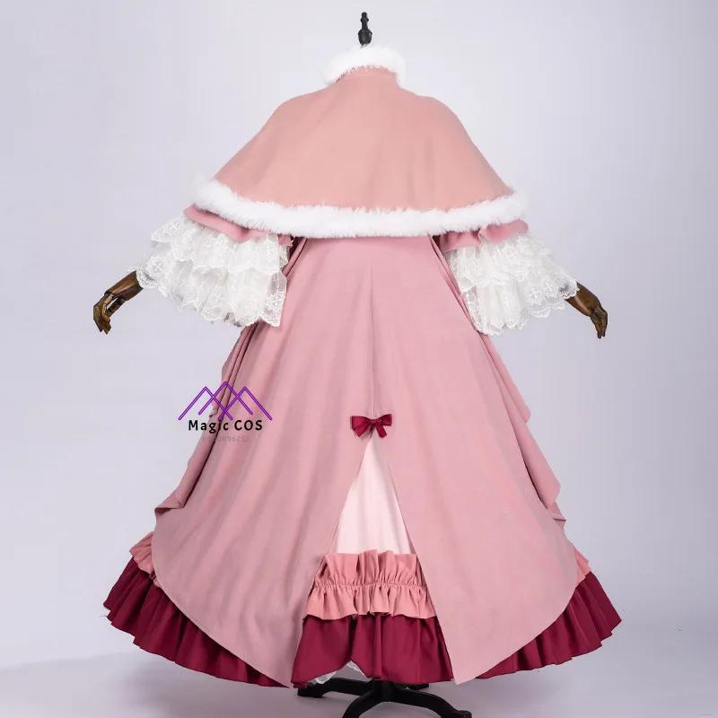Victorique De Blois Cosplay Costume Wig Anime Gosick Pink Dress Maid Lolita Uniform Cloak Hairpin Halloween Party Women Anime