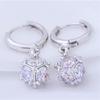 Crystal 925 Sterling Silver Jewelry Korean Fashion Rhinestone Exquisite Ball Beautiful Bright Female Earrings E241