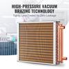 16"x 16" Heat Exchanger Water to Air 3-Row 3/8" Copper Ports 193 Fins