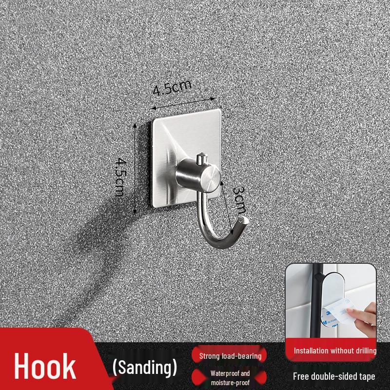Stainless Steel No-Drill Wall-Mounted Towel and Toilet Paper Holder