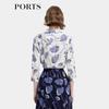 PORTS Women's Elegant Printed Silk Blend Shirt