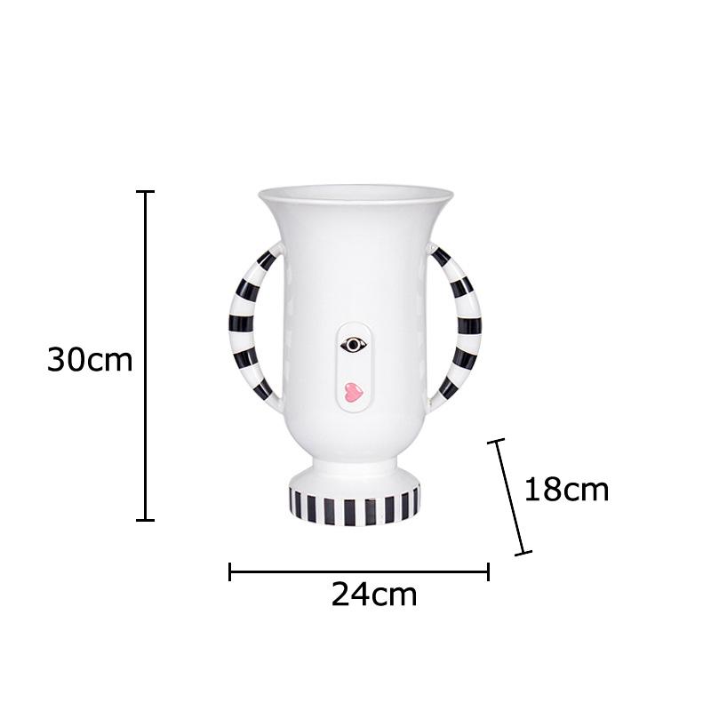 

Abstract Human Face White Ceramic Vase Desk Decoration Artificial Flower Flowers Arrangement Floral Vases Room Aesthetic Decor