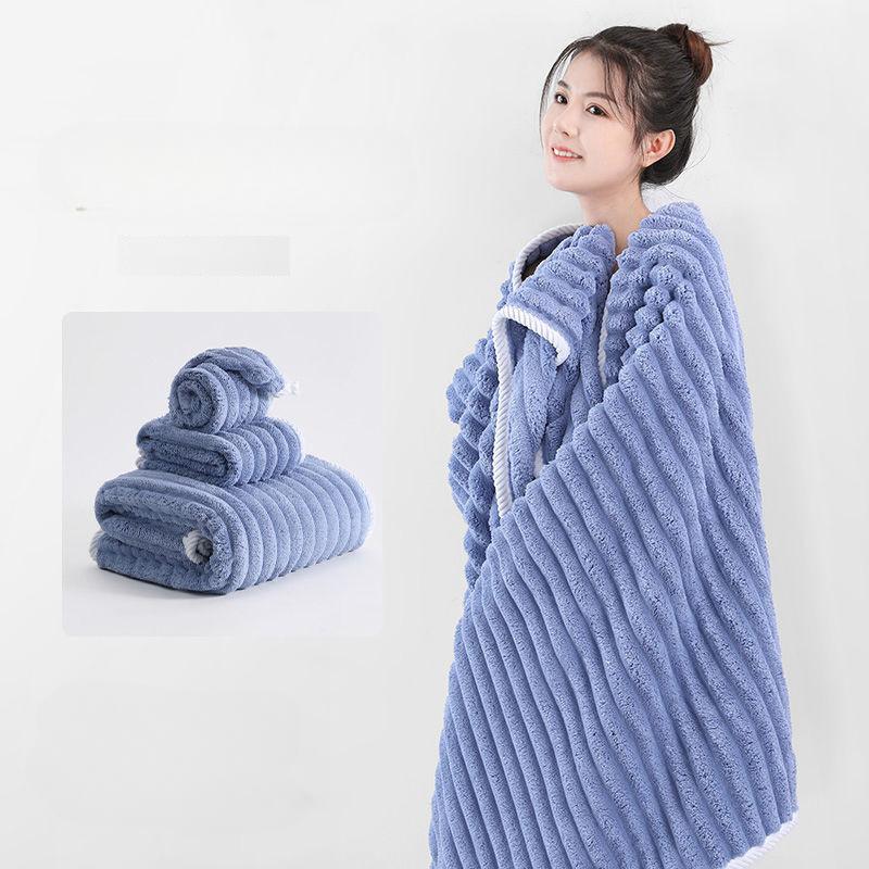 

Полотенце для ванной из кораллового флиса 70*140 см, Утолщенное бытовое взрослое пляжное полотенце, Вельветовое полотенце цвета конфет 75*35cm (towel) синий