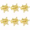 1/6/12pcs Silver/Gold Snowflake Napkin Ring Buckles Metal Christmas Holiday Napkin Holder New Year Gift Dinnig Table Decoration