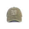 Stay In Your Lane Out My Business Slogan Baseball Cap Distressed Denim Adjustable Casual Sun Hat
