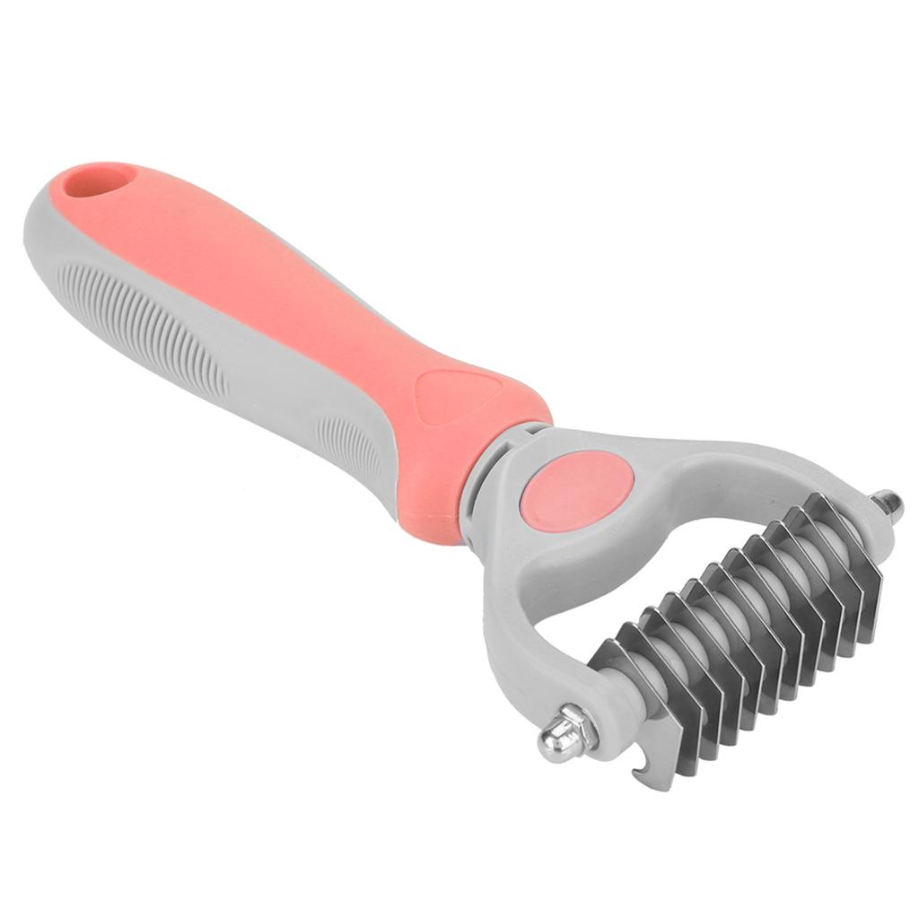 Double sided Stainless Steel Pet Hair Comb Brush Grooming Rake Dog Cat Trimmer Tool (Blue)